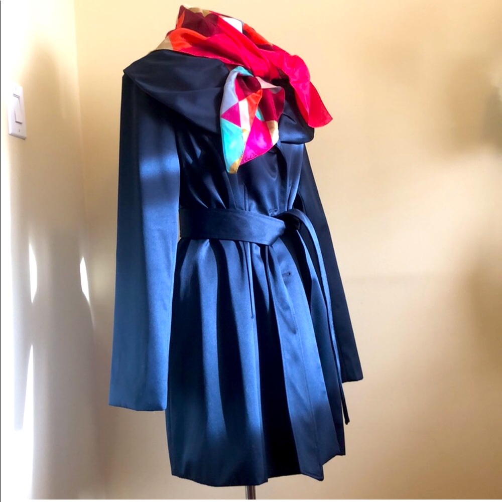 Tahari Top Coat - Navy XL